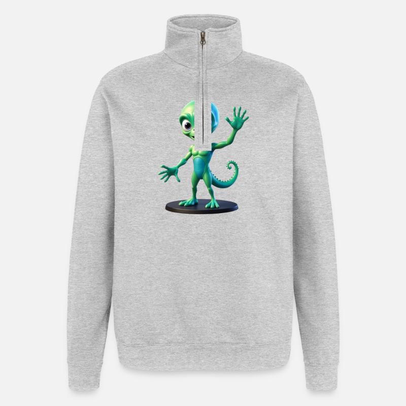 Emerald Galactic Scout - Quarter-Zip-Sweatshirt - Grau meliert