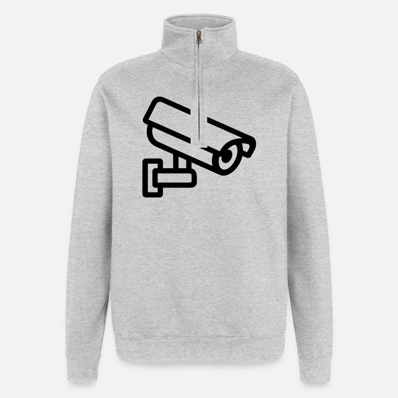 Camera - Quarter-Zip Sweatshirt - heather grey