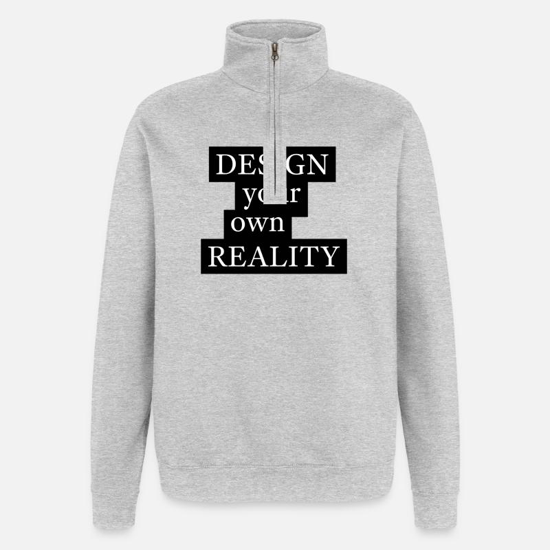 CONCEVEZ VOTRE PROPRE RÉALITÉ - Sweat à zip 1/4 - gris chiné