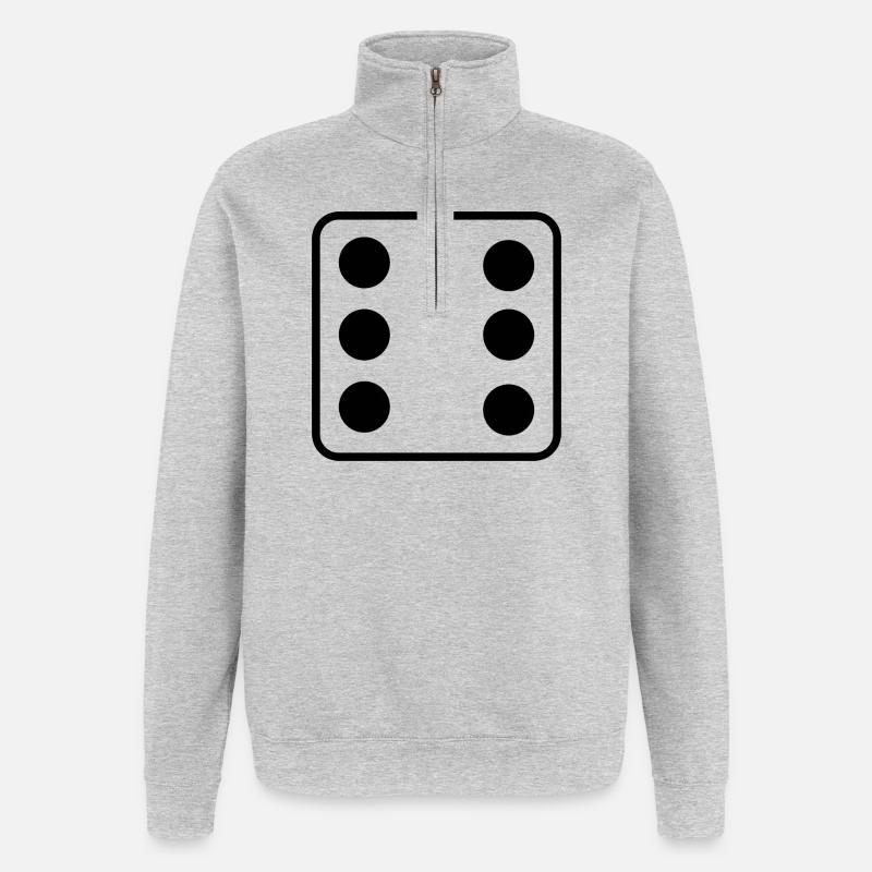 Sagt - Quarter-Zip-Sweatshirt - Grau meliert