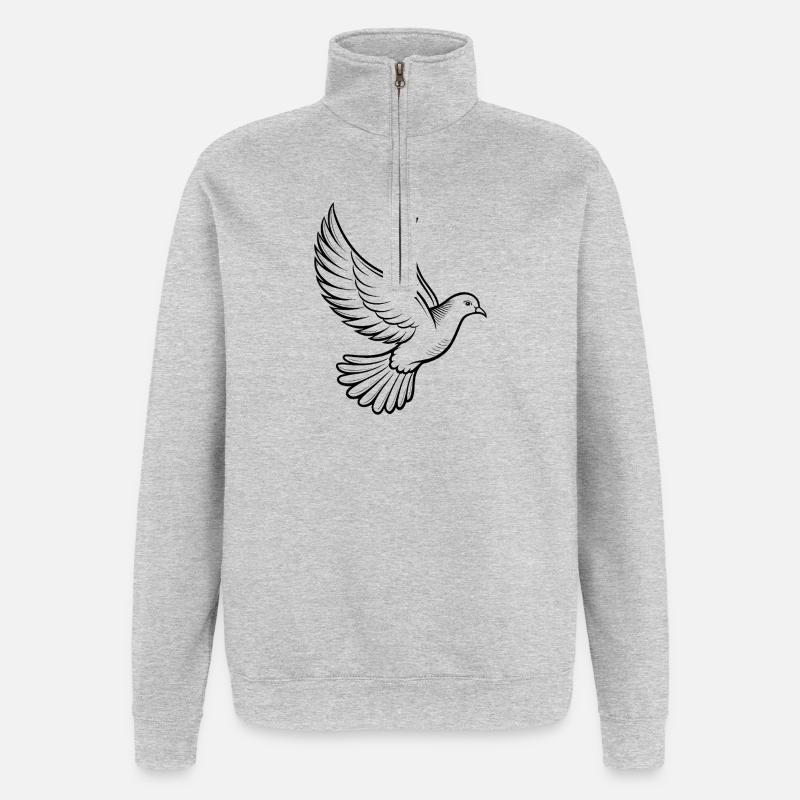 where - Quarter-Zip Sweatshirt - heather grey
