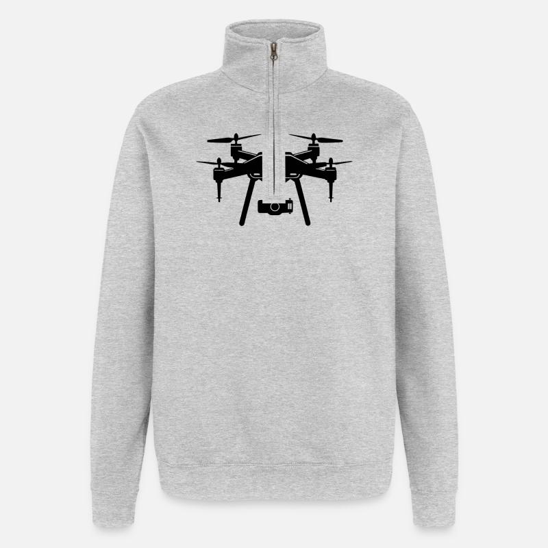 Drone - Quarter-Zip Sweatshirt - heather grey