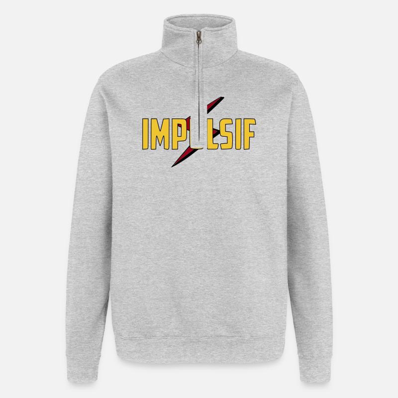 Impulsif  - Sweat à zip 1/4 - gris chiné
