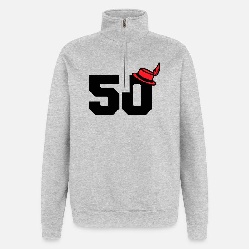 50 - Quarter-Zip Sweatshirt - heather grey