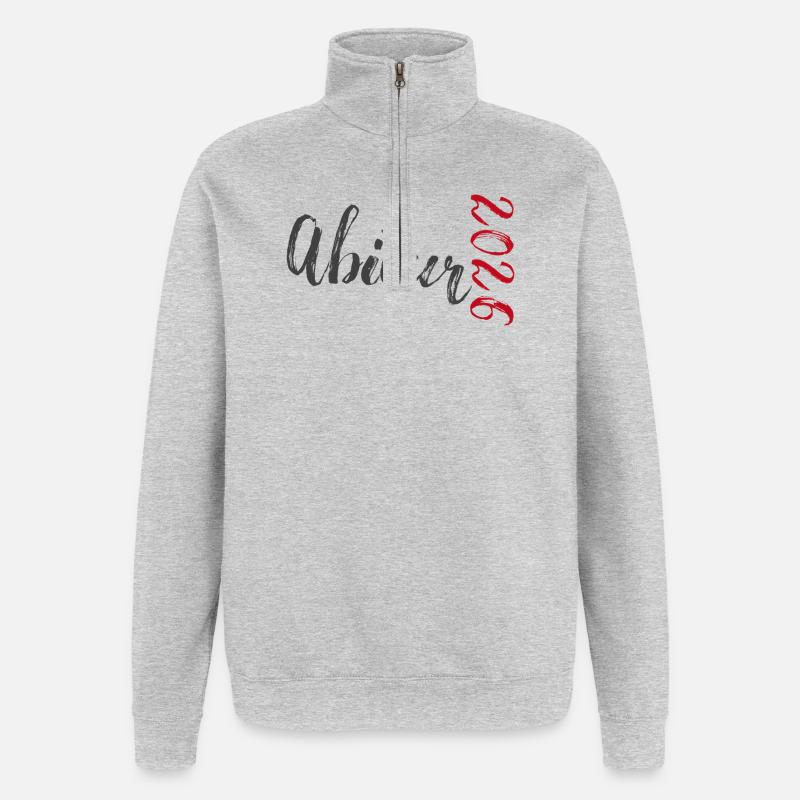 Abitur 2026 - Sweat à zip 1/4 - gris chiné