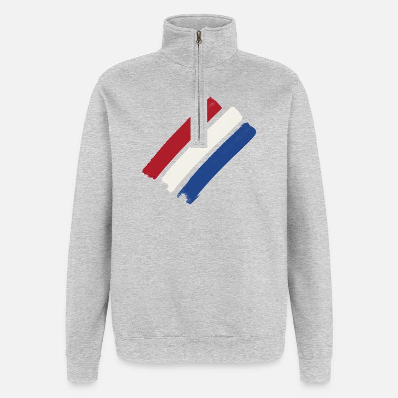 Netherlands - Quarter-Zip Sweatshirt - heather grey