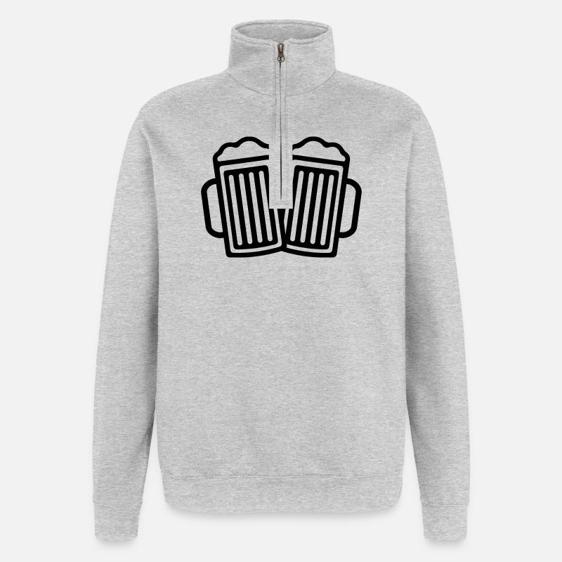 Beer - Quarter-Zip Sweatshirt - heather grey