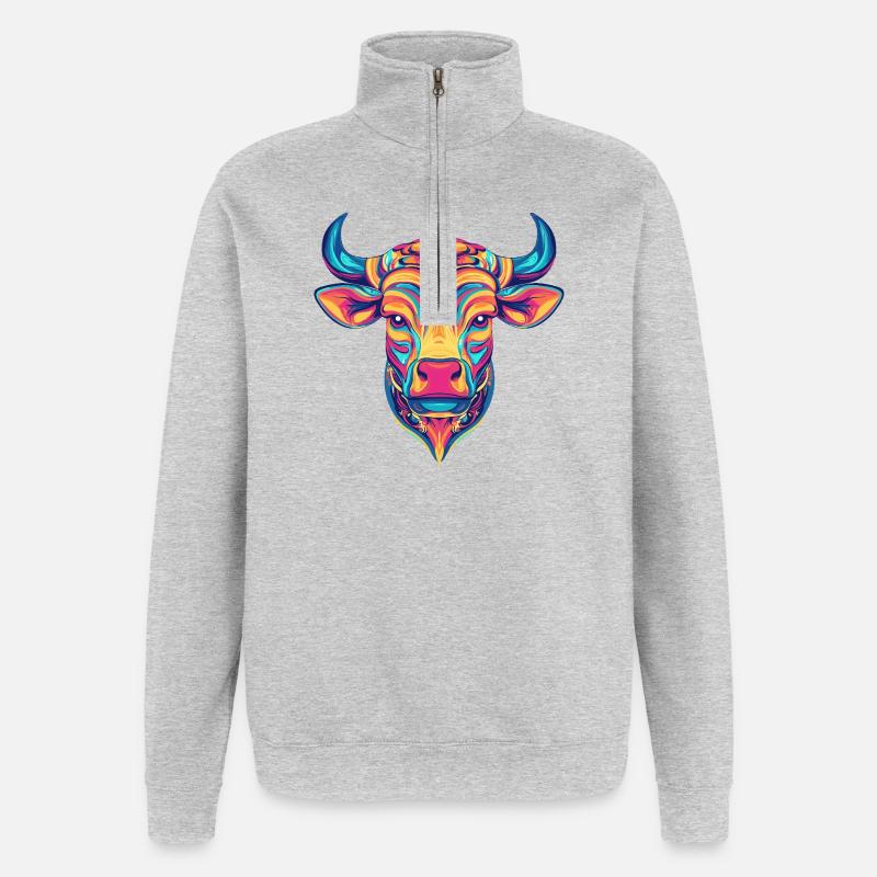 Bulle Bunt - Quarter-Zip-Sweatshirt - Grau meliert