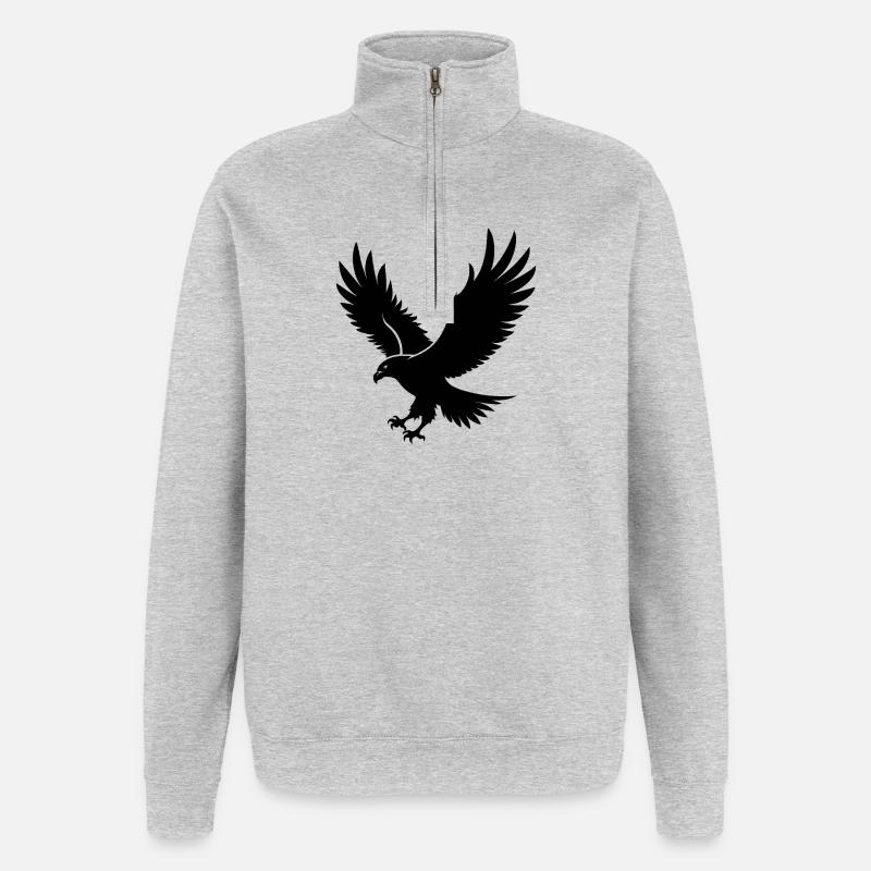 Flying Eagle - Quarter-Zip Sweatshirt - heather grey
