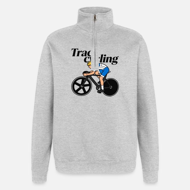 Track bikes - Quarter-Zip Sweatshirt - heather grey