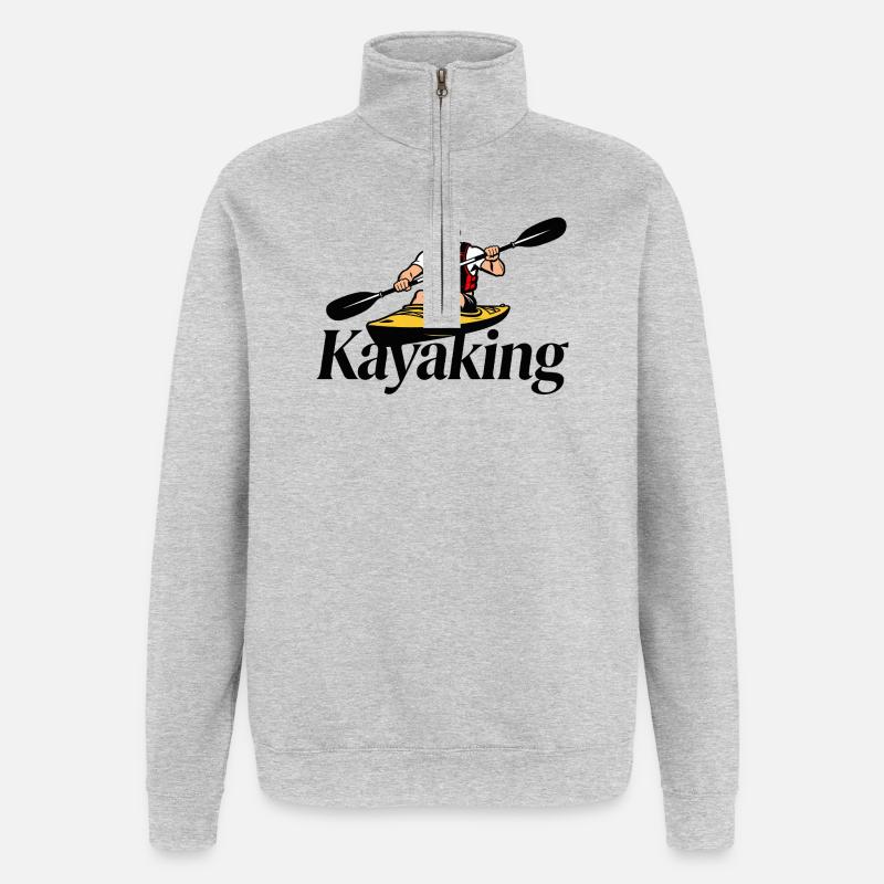 Kayaking - Quarter-Zip Sweatshirt - heather grey