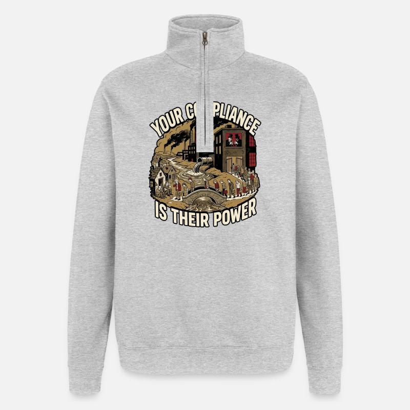 The working class - Quarter-Zip Sweatshirt - heather grey