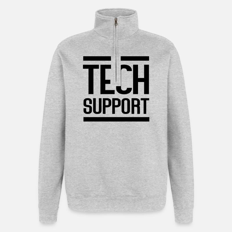 Tech Support - Quarter-Zip Sweatshirt - heather grey