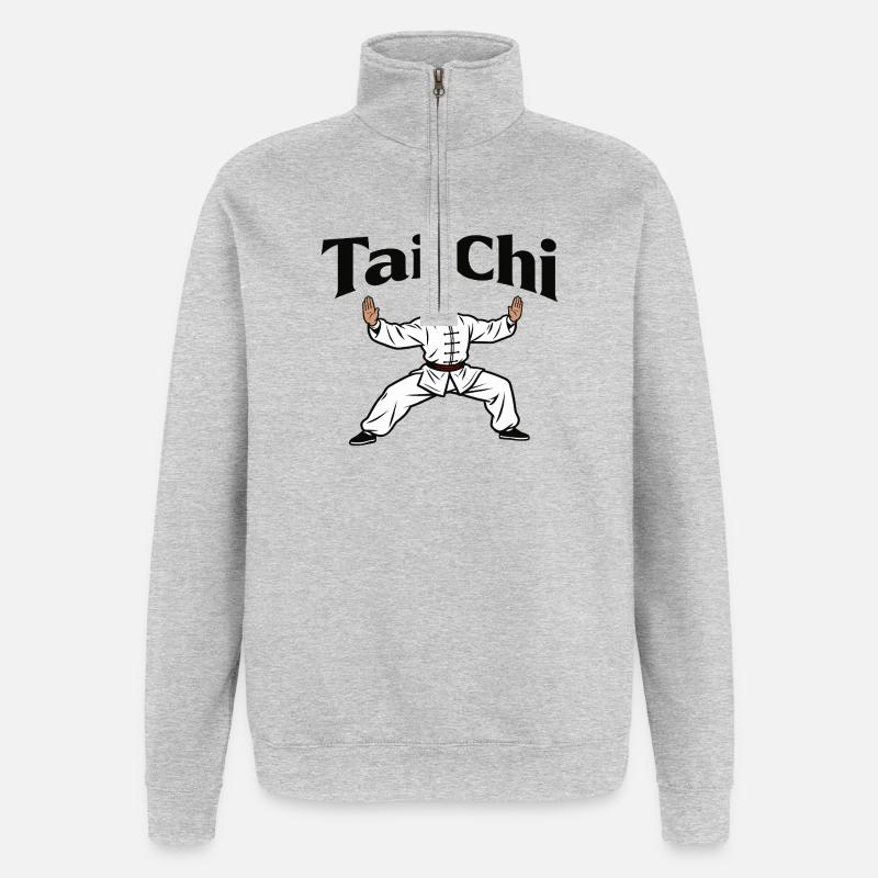 Tai Chi - Quarter-Zip Sweatshirt - heather grey