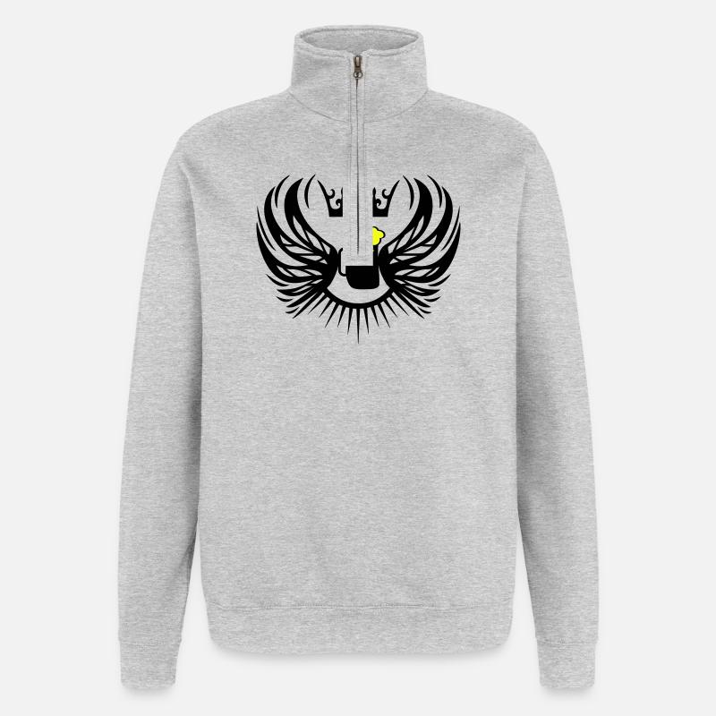 bier_wappen2 - Quarter-Zip Sweatshirt - heather grey