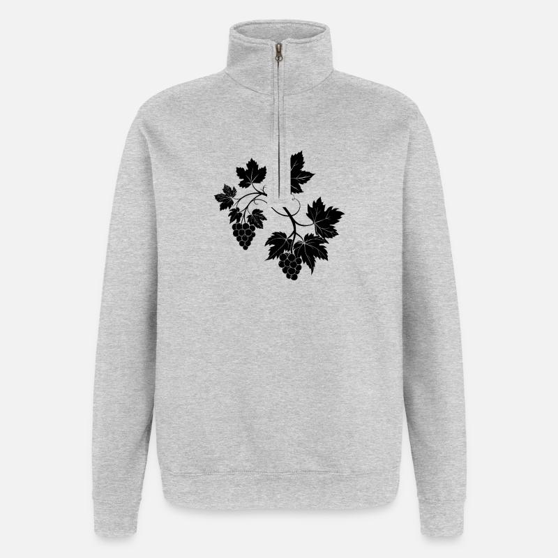Grapevine Branch - Quarter-Zip Sweatshirt - heather grey