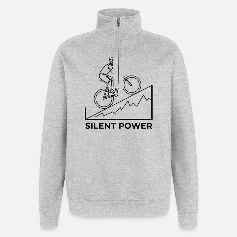 Montée éclair - Sweat à zip 1/4 - gris chiné