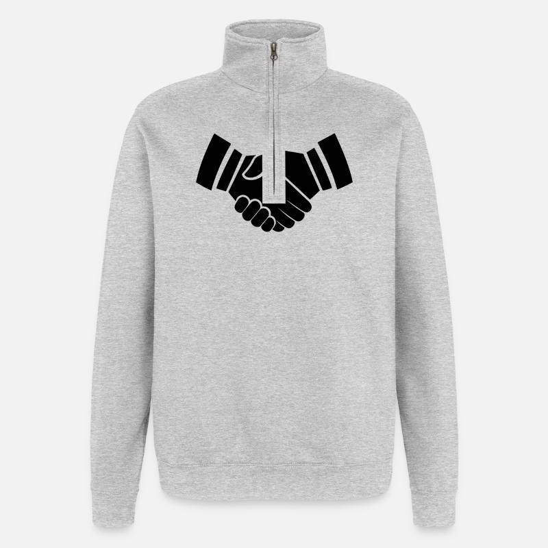 Handshake - Quarter-Zip Sweatshirt - heather grey