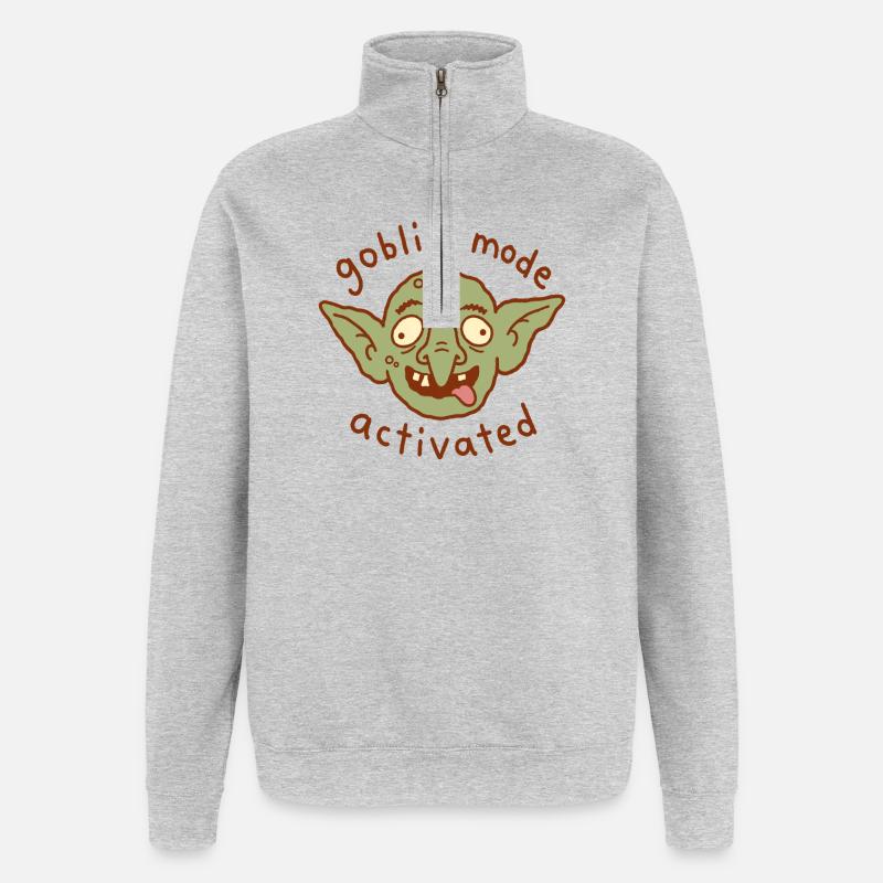 Goblin Mode Activated - Quarter-Zip Sweatshirt - heather grey