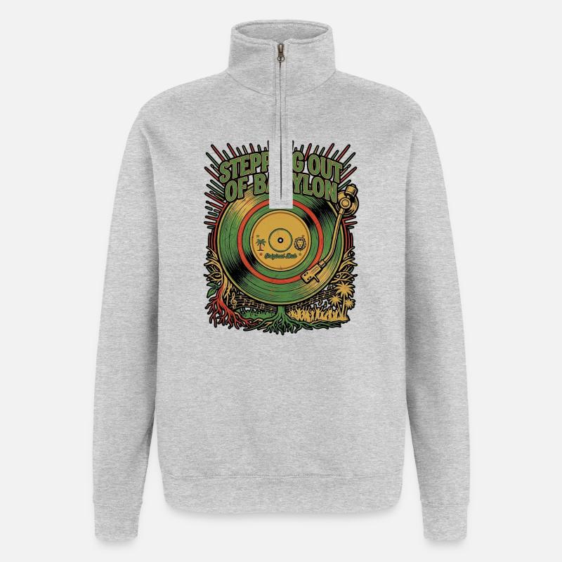 Dub Reggae Dreamer - Quarter-Zip-Sweatshirt - Grau meliert