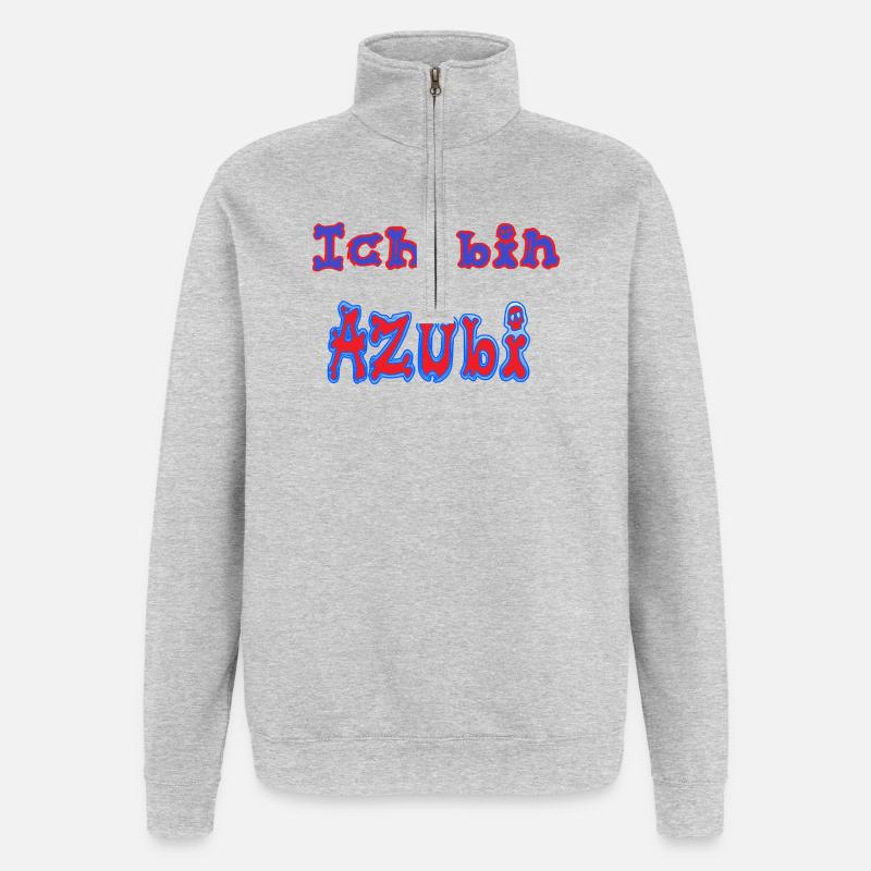 Ich_bin_Azubi - Quarter-Zip Sweatshirt - heather grey