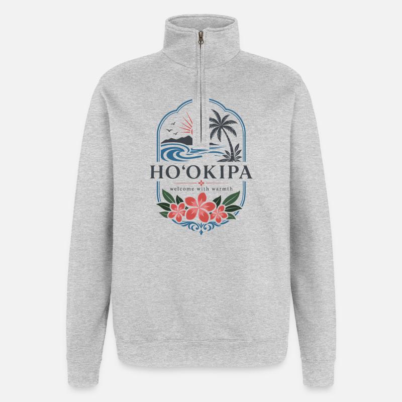 Hookipa Welcome Warmth - Quarter-Zip Sweatshirt - heather grey