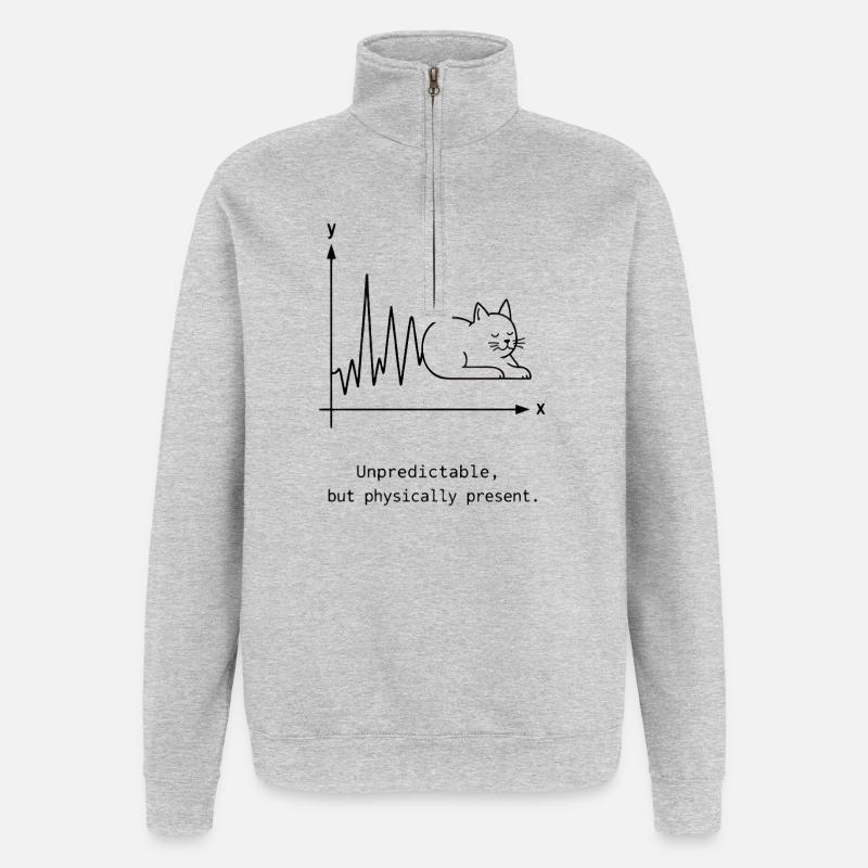 Unpredictable but Physically Present - Quarter-Zip Sweatshirt - heather grey