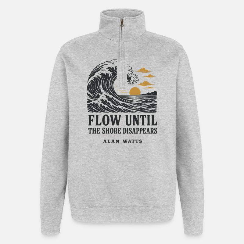 Ocean Flow - Quarter-Zip Sweatshirt - heather grey