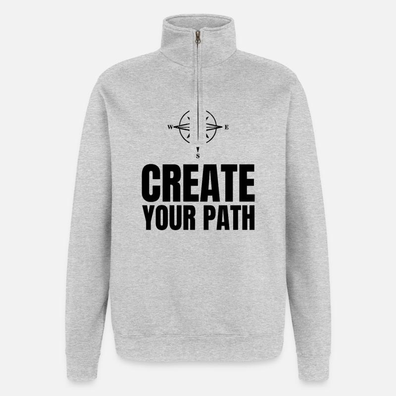 Create Your Path - Quarter-Zip Sweatshirt - heather grey