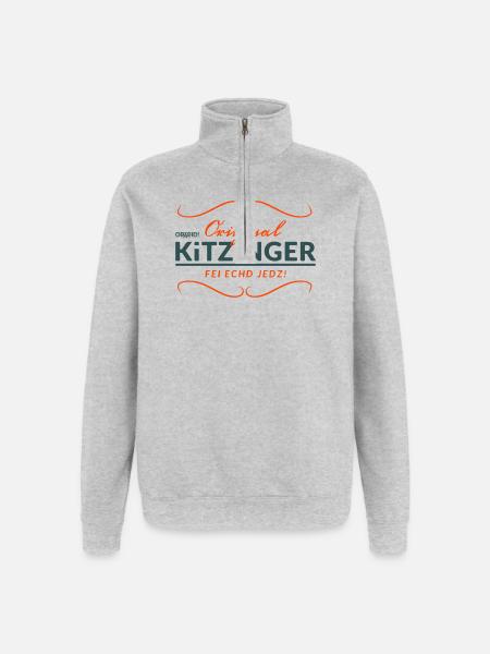 Obachd! - Orichinal Kitzinger - Quarter-Zip-Sweatshirt - Grau meliert