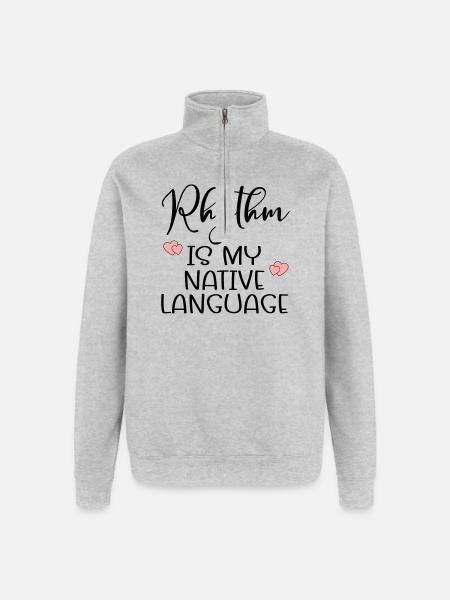 Rhythm Dance Language - Quarter-Zip Sweatshirt - heather grey