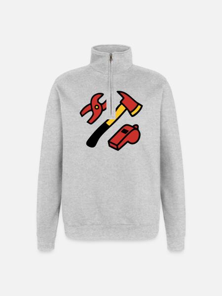 Fire Brigade Tool Graphics - Quarter-Zip Sweatshirt - heather grey