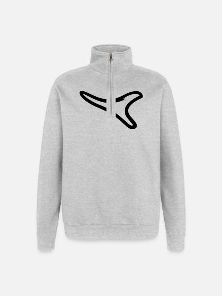 boomerang - Quarter-Zip Sweatshirt - heather grey