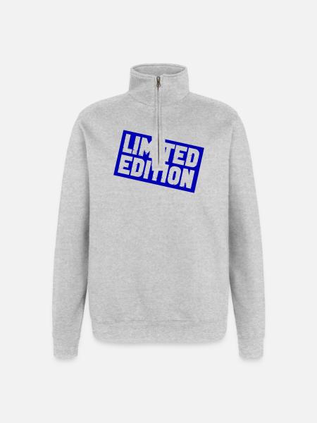 Limitierte Sternedition Druck - Quarter-Zip-Sweatshirt - Grau meliert
