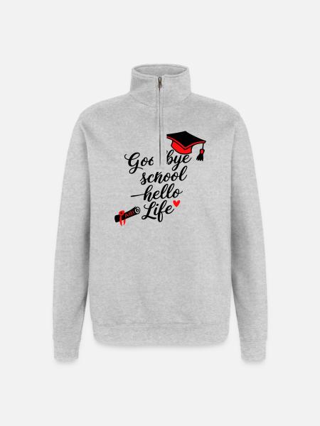 Abitur - Quarter-Zip Sweatshirt - heather grey