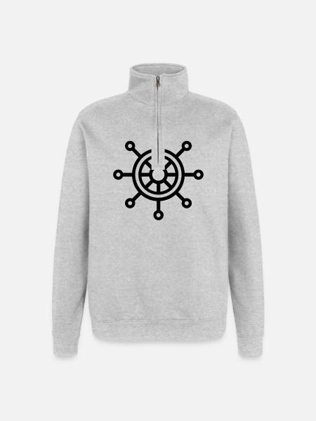 rudder - Quarter-Zip Sweatshirt - heather grey