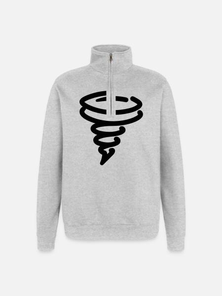 tornado - Quarter-Zip Sweatshirt - heather grey