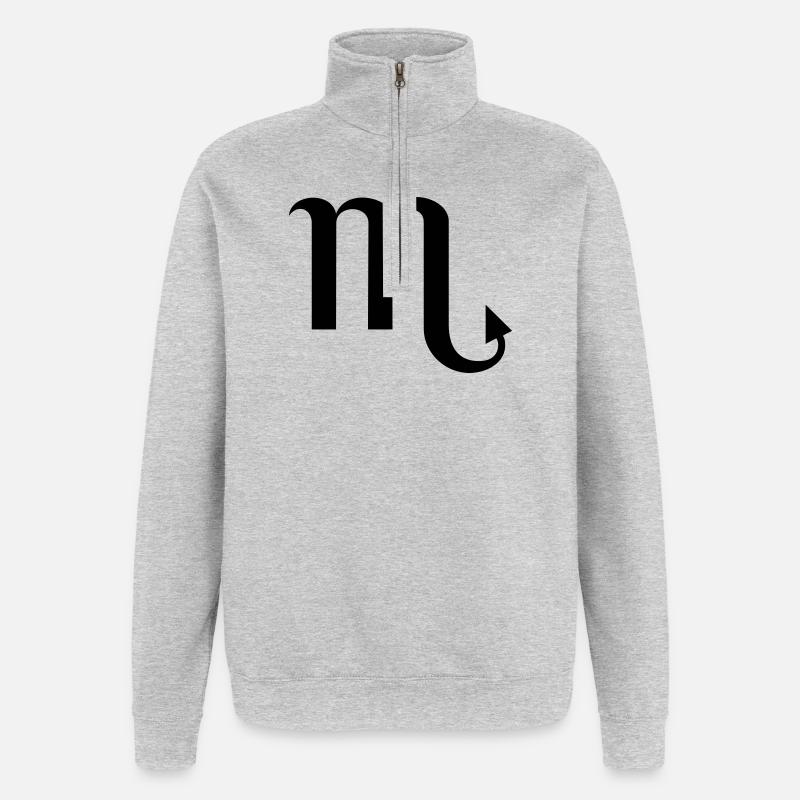 Scorpion - Sweat à zip 1/4 - gris chiné