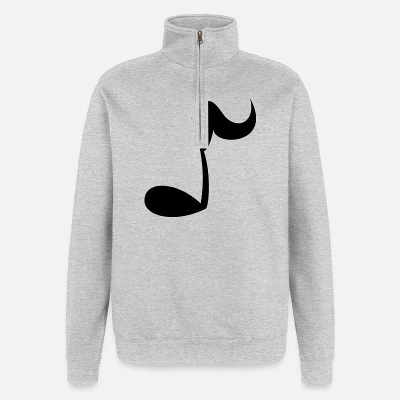 Note - Sweat à zip 1/4 - gris chiné