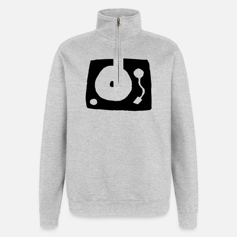 Record player - Quarter-Zip Sweatshirt - heather grey