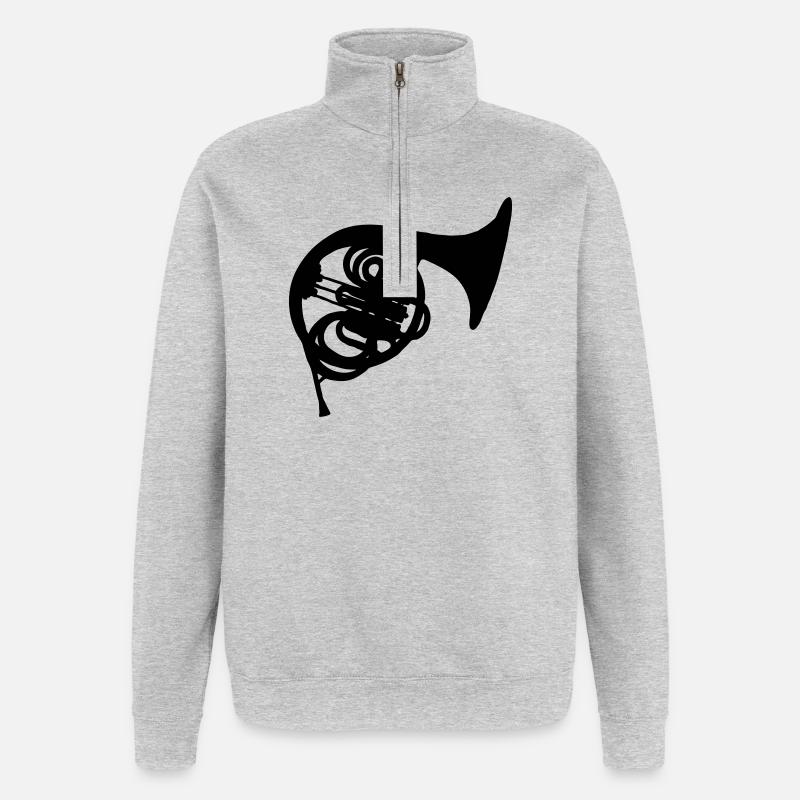 Wienerhorn - Quarter-Zip-Sweatshirt - Grau meliert