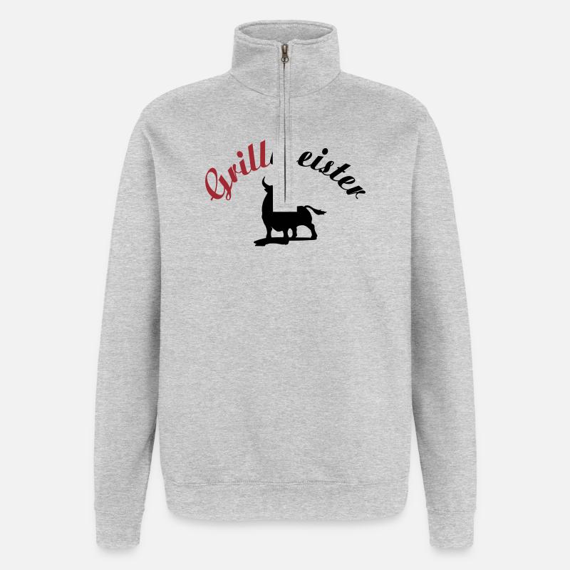 Grill Master - Quarter-Zip Sweatshirt - heather grey
