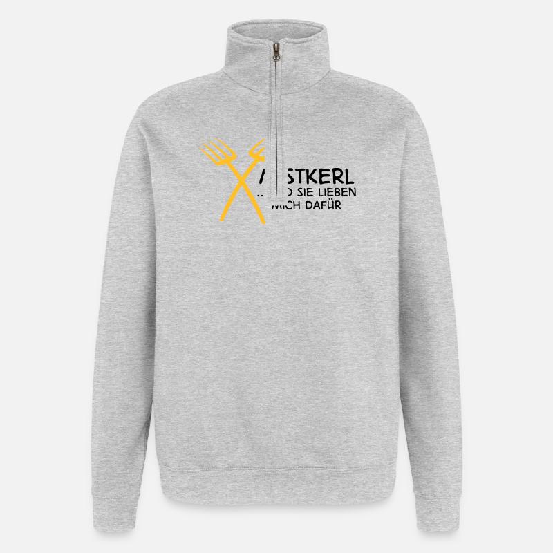 2541614 15142795 mistkerl - Quarter-Zip-Sweatshirt - Grau meliert