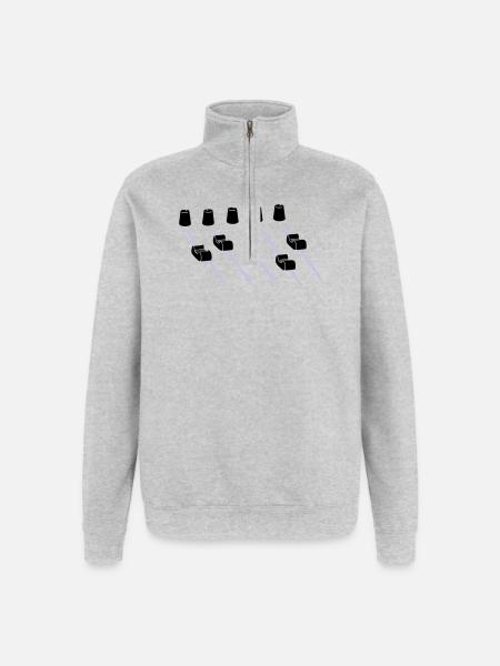 music mixer - Quarter-Zip Sweatshirt - heather grey