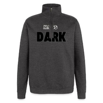 Mood: Dark - Quarter-Zip Sweatshirt - charcoal grey - Front - AI Model Female 172 light (172cm) & AI Model Male 178 dark (178cm)