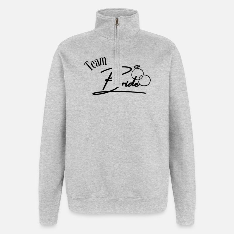 Équipe Bride - Sweat à zip 1/4 - gris chiné