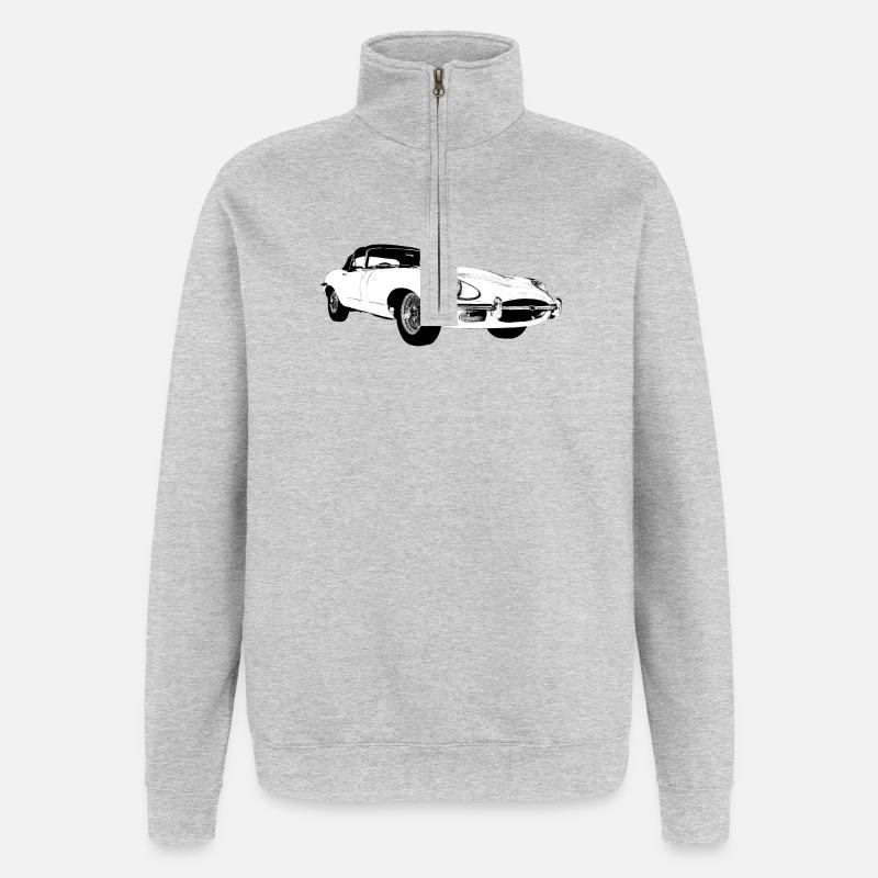 E Typ jag - Quarter-Zip-Sweatshirt - Grau meliert