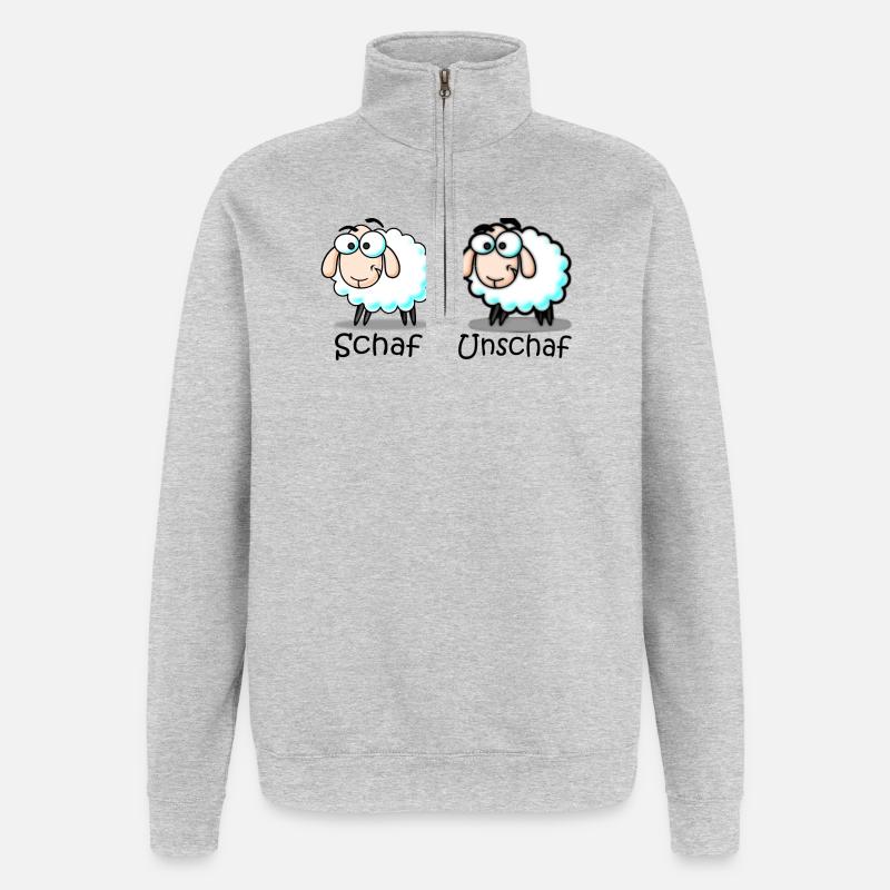 sheep - Quarter-Zip Sweatshirt - heather grey