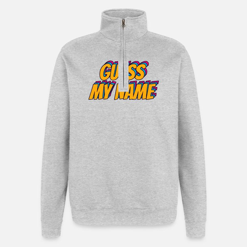 Devinez le nom de Mi - Sweat à zip 1/4 - gris chiné