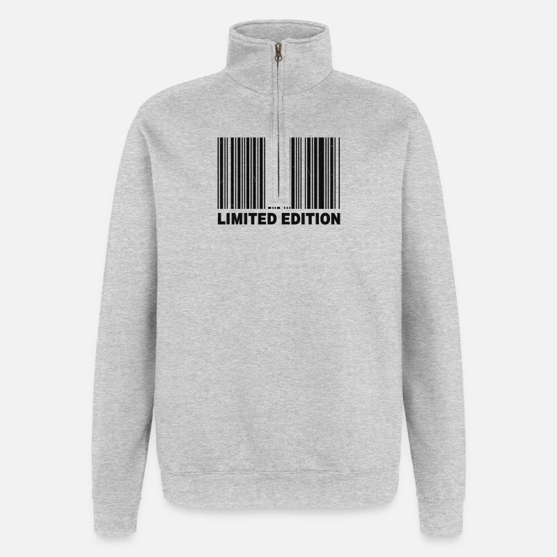 LIMITED EDITION - BARCODE  - Quarter-Zip-Sweatshirt - Grau meliert